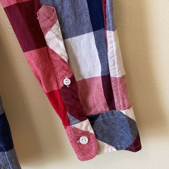 Goodale NYC Red White Blue Plaid Button Up Shirt - Picture 7 of 10